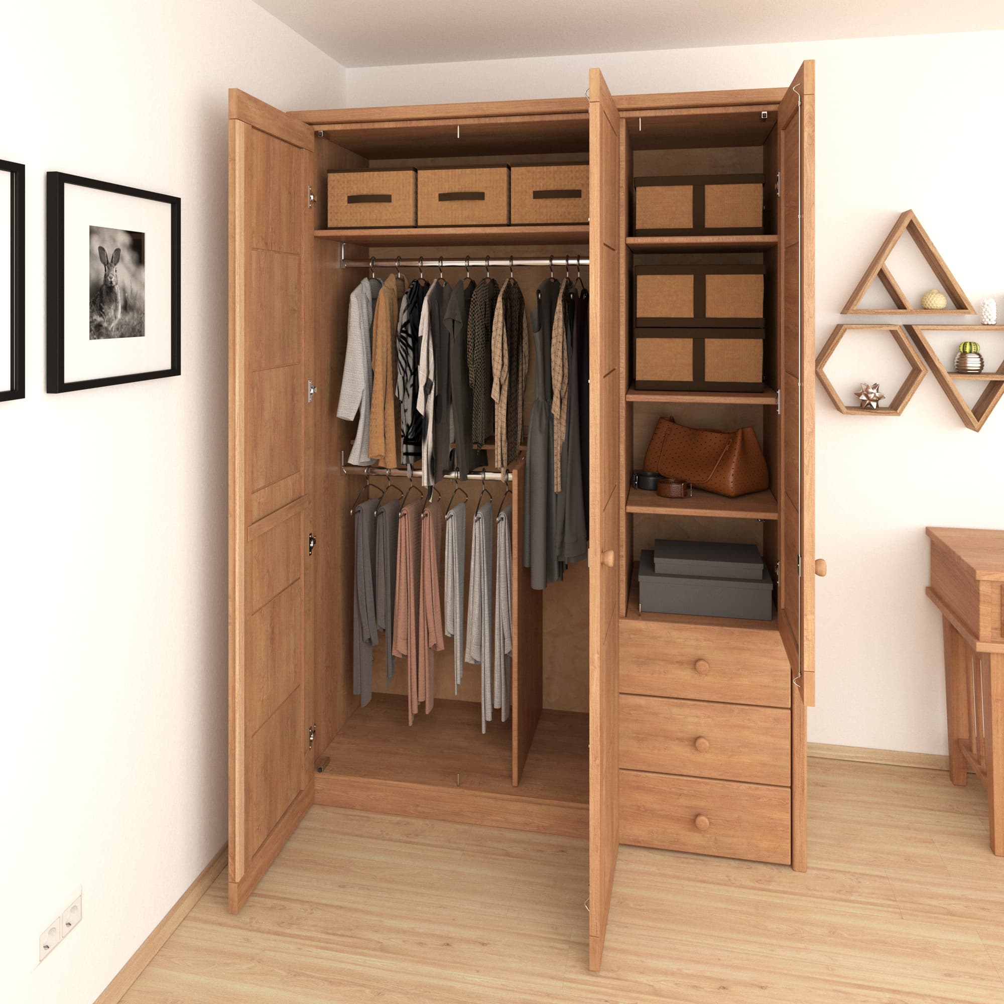 Garderobe Ordnung - virtuelle Raumgestaltung